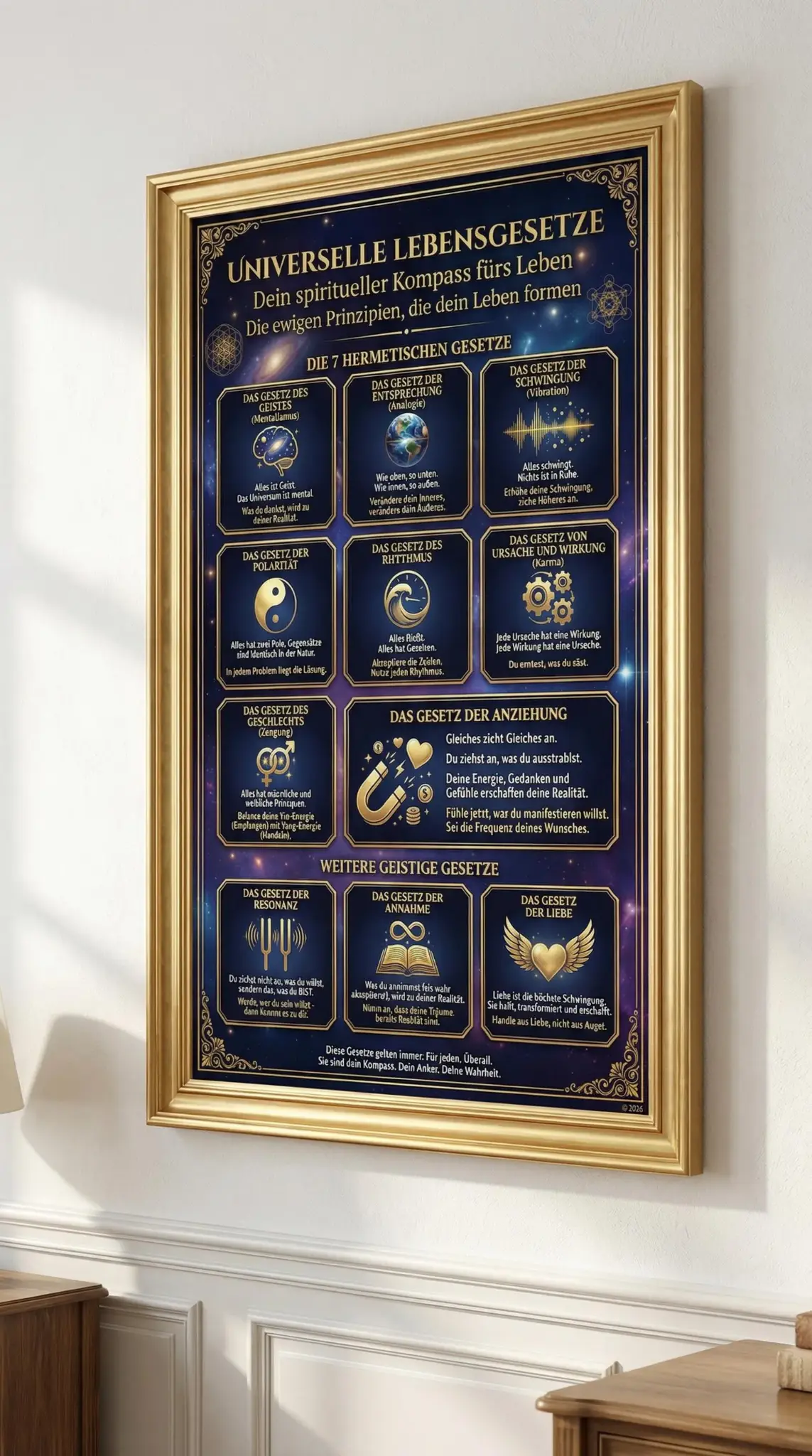 Poster: Die 7 hermetischen Gesetze